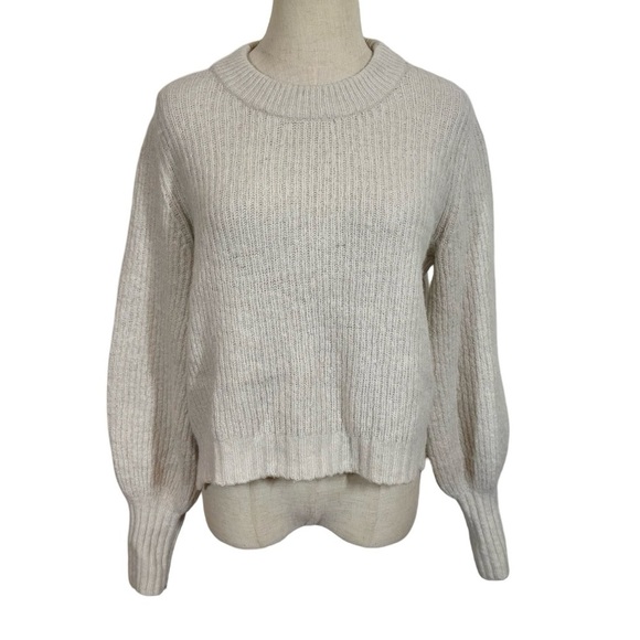 Baum und Pferdgarten Cortney Alpaca Wool Balloon Sleeve Sweater in Creme Melange - Picture 2 of 13